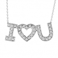 Picture of Diamond  I Love You Pendant Necklace