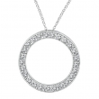 Diamond Circle Necklace Pendant