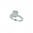 Diamond rectangular shape ring