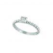 Princess cut diamond bezel set ring