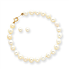 14k Baby Cultured Pearl Set - 5.5" Bracelet & Screwback Earrings""