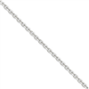 14k White Gold 3mm D/C Cable Chain