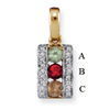 14KY Family Jewelry Diamond Semi-Set Pendant
