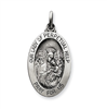 Sterling Silver Antiqued Our Lady of Perpetual Help Medal