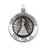 Sterling Silver Antiqued Our Lady of Loreto Medal