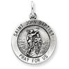 Sterling Silver Antiqued Saint John the Baptist Medal