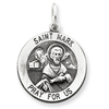 Sterling Silver Antiqued Saint Mark Medal
