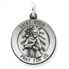 Sterling Silver Antiqued Saint Roch Medal