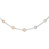 14K White Gold Natural Color Cultured Pearl Necklace chain