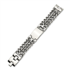 Stainless Steel Double Curb Chain ID Bracelet