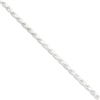 Sterling Silver 2.75mm Diamond-cut Rope Chain anklet