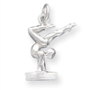Sterling Silver Gymnast Charm