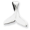 Sterling Silver Small Whale Tail Pendant