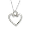 Sterling Silver CZ Friendship Promises 18in Necklace