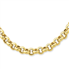 14k 18in 7mm Polished Fancy Rolo Link Necklace chain