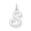 Sterling Silver Stamped Initial S