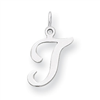 Sterling Silver Stamped Initial T