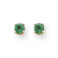 Picture of 14k 4mm Emerald earring