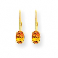 Picture of 14k 6x4mm Oval Citrine leverback earring