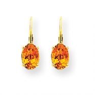 Picture of 14k 7x5mm Oval Citrine leverback earring