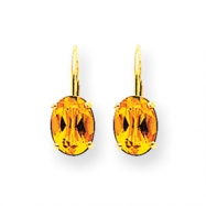 Picture of 14k 8x6mm Oval Citrine leverback earring