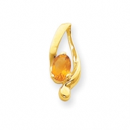 Picture of 14k 8x6mm Oval Citrine slide