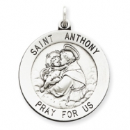 Picture of Sterling Silver Antiqued Saint Anthony Medal