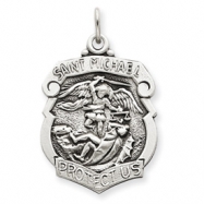 Picture of Sterling Silver St. Michael Badge Medal