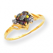 Picture of 10k Heart Mystic Fire Topaz & .01ct Diamond Ring
