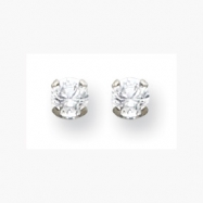 Picture of 14K White 5mm CZ Earrings