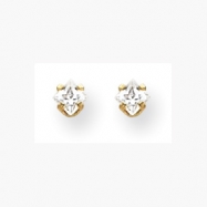 Picture of 18k  3mm Square CZ Earrings