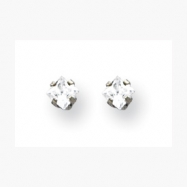 Picture of 18K White 3mm Square CZ Earrings