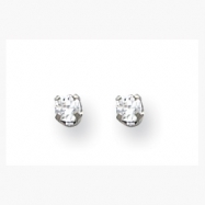Picture of 18K White 3mm CZ Earrings