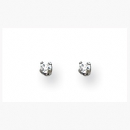 Picture of 18K White 2mm CZ Earrings