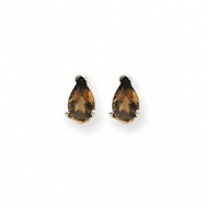 Picture of 14kw 5x3 Pear Smokey Quartz Earring