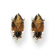 Picture of 14kw 6x3mm Marquise Smokey Quartz Earring
