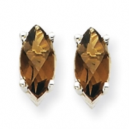 Picture of 14kw 10x5mm Marquise Smokey Quartz Earring
