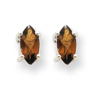 Picture of 14kw 5X2.5mm Marquise Smokey Quartz Earring