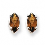 Picture of 14kw 7x3.5mm Marquise Smokey Quartz Earring