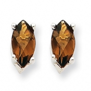 Picture of 14kw 8x4mm Marquise Smokey Quartz Earring