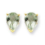 Picture of 14k 7x5 Pear Green Amethyst Earring