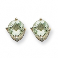 Picture of 14kw 5mm Round Green Amethyst Earring