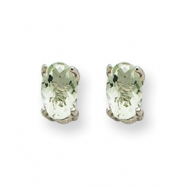 Picture of 14kw 5x3 Oval Green Amethyst Earring