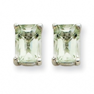 Picture of 14kw 7x5mm Emerald Green Amethyst Earring