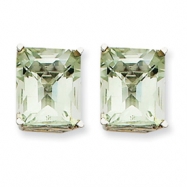 Picture of 14kw 12x10mm Emerald Green Amethyst Earring
