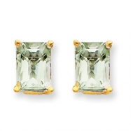 Picture of 14k 8x6 Emerald Green Amethyst Earring