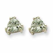 Picture of 14kw 5mm Trillion Green Amethyst Earring