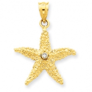 Picture of 14K Diamond Starfish Pendant