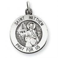 Picture of Sterling Silver Antiqued Saint Matthew Medal