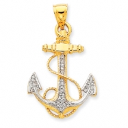 Picture of 14k Diamond Anchor Pendant